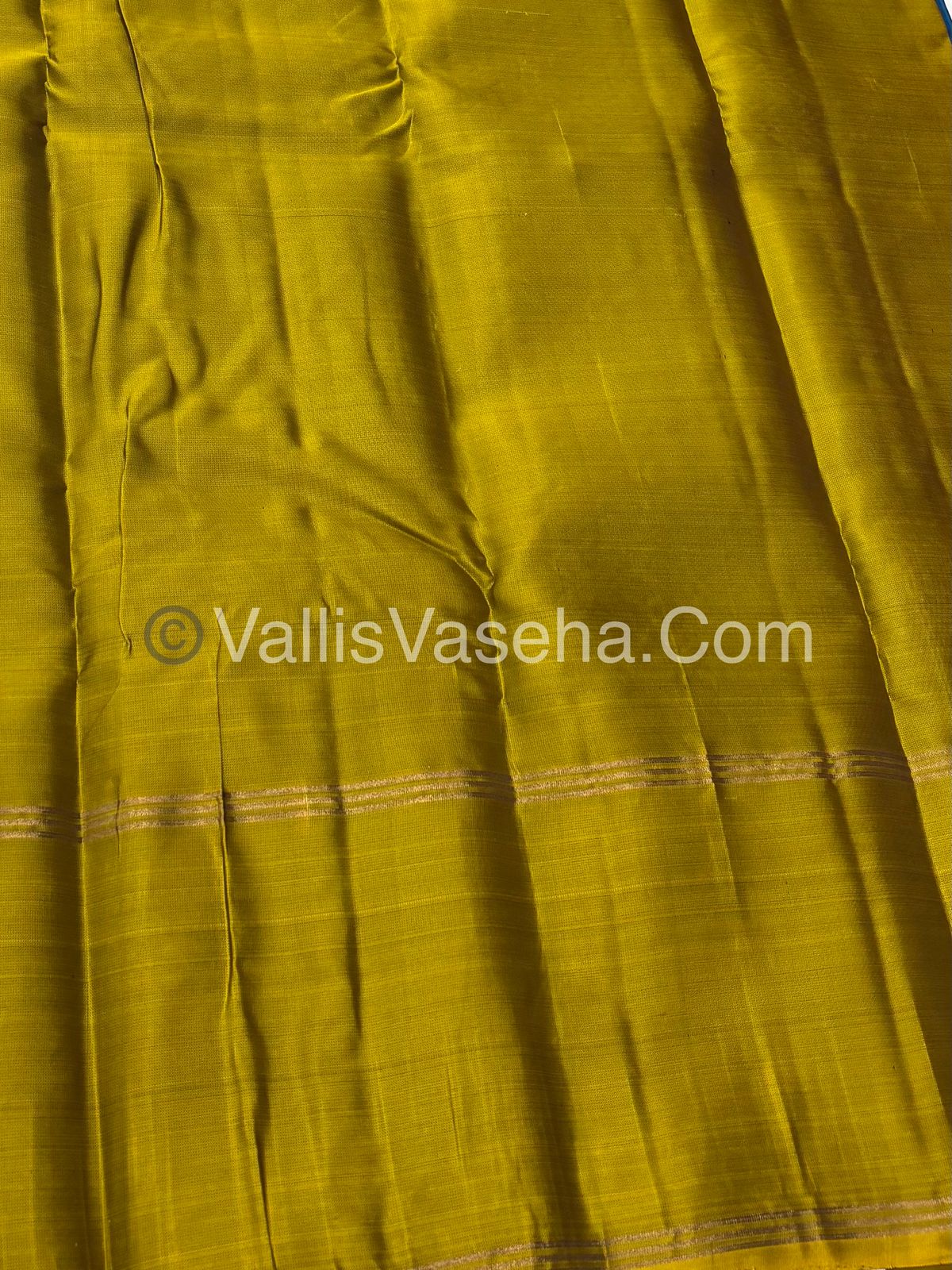 Half Mix - Pure Soft Silk Saree - Long Retta Petta Border with Butta - VVPSS075