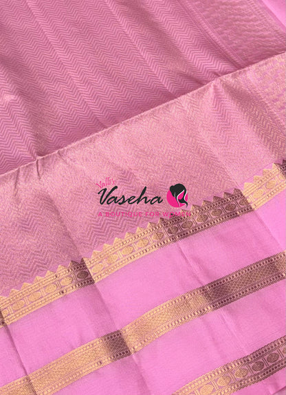 Pure Soft Silk Saree - Purple & Baby Pink - VVPSS087