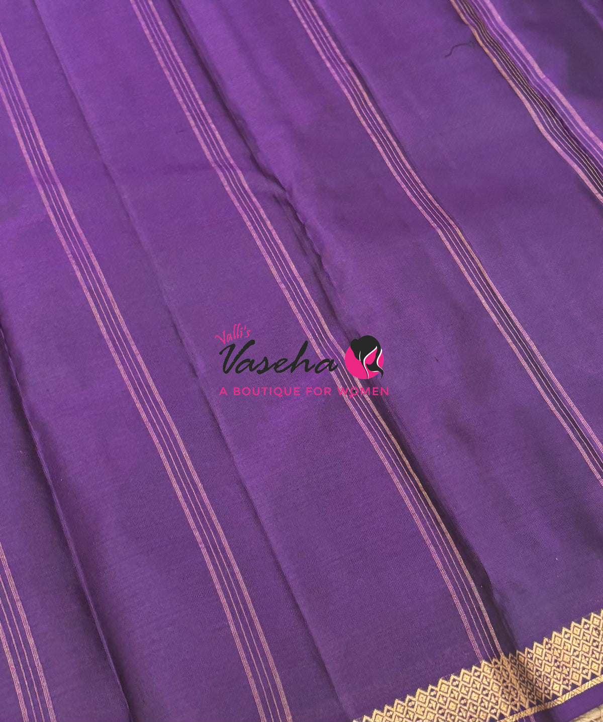 Pure Soft Silk Saree  -  Blue With Purple Combo - VVPSS146