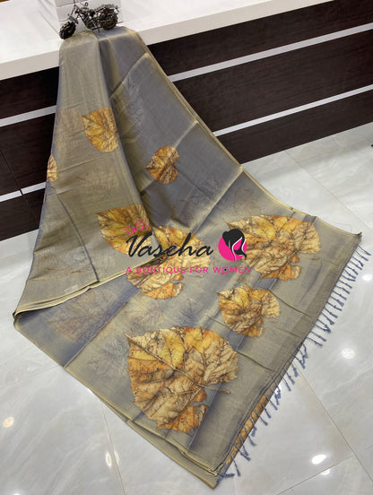Linen Tissue Saree - VVLTS010