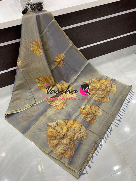 Linen Tissue Saree - VVLTS006