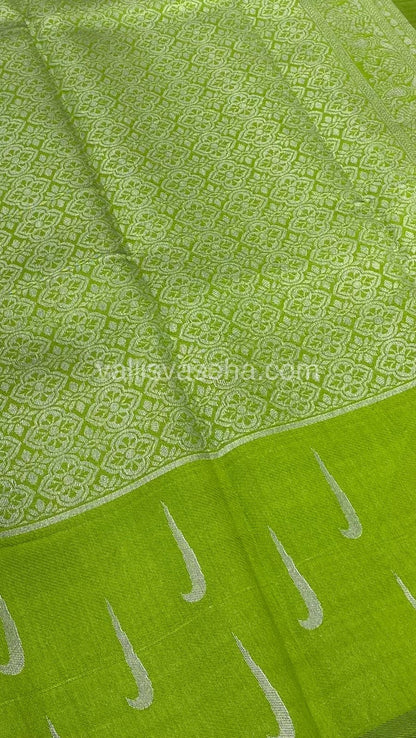 Kanchi Semi Silk - Blue with Green - VVKSS001