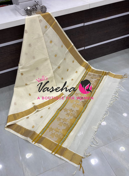 Kerala Cotton Saree - VVKCS031