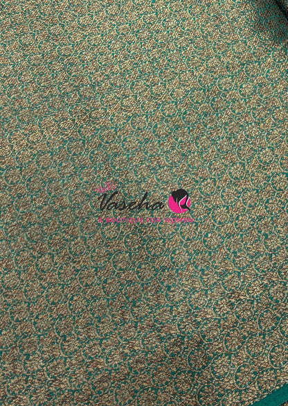 Bamboo Silk Saree - Light Pink with Blue - VVBSS018