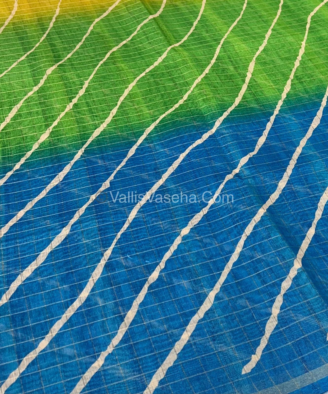 Semi Chanderi Saree - Fusion Of Bandhini & Madhubani- VVSCS002