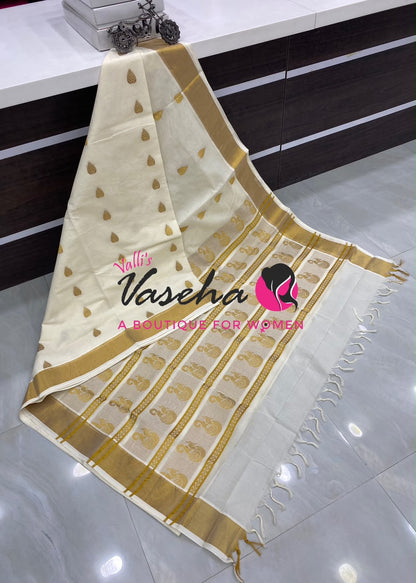 Kerala Cotton Saree - VVKCS029