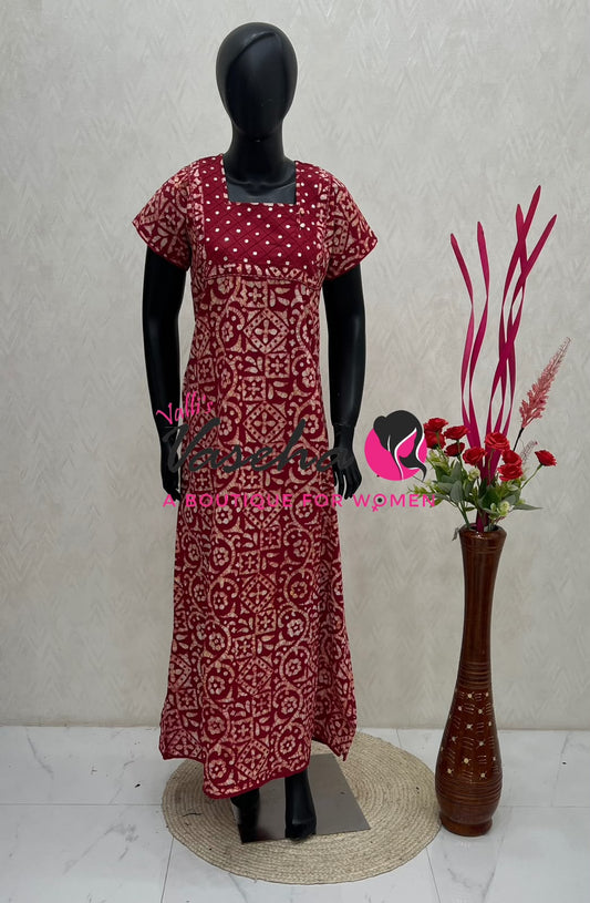 Slim Fit - Nighties - Batick Print - VVJN001