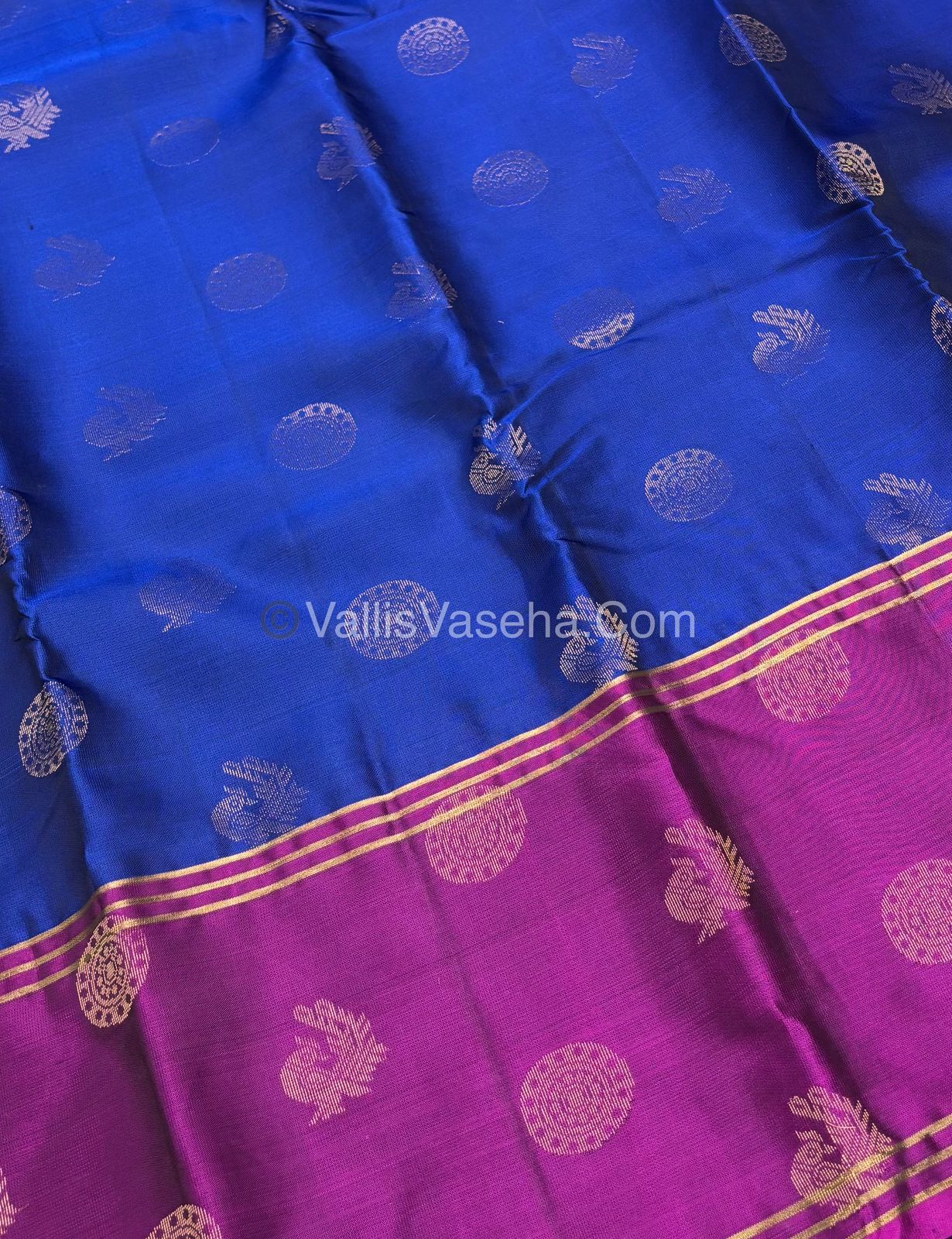 Half Mix - Pure Soft Silk Saree - Long Retta Petta Border with Butta - VVPSS050