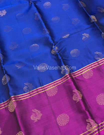 Half Mix - Pure Soft Silk Saree - Long Retta Petta Border with Butta - VVPSS050