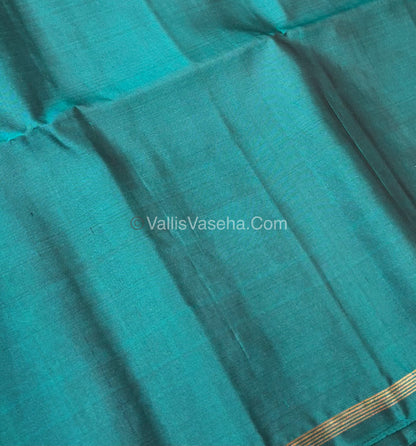 Pure Soft Silk Saree  - Green & Blue Combo  - VVPSS055
