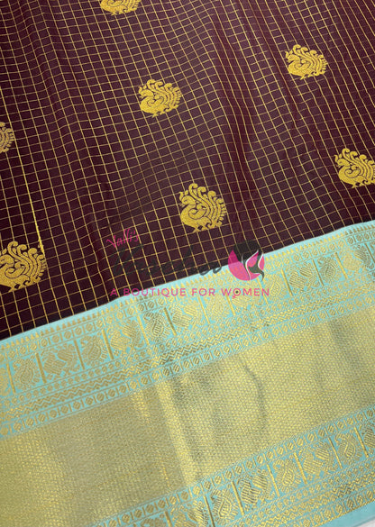 Semi Bridal Kanchi Silk  - Korvai - Premium- VVSKS008