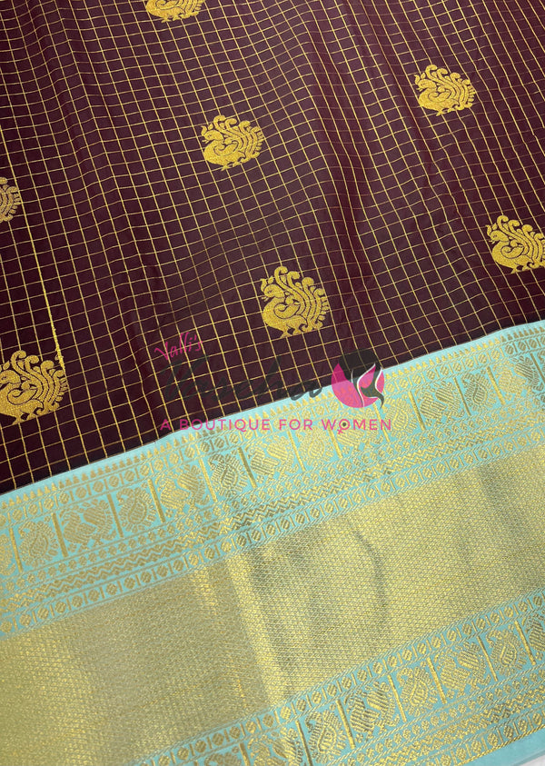 Semi Bridal Kanchi Silk  - Korvai - Premium- VVSKS008