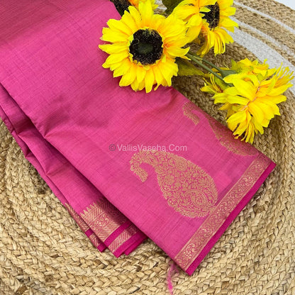 Semi Tussar Silk - Small Mango  light pink Shade - VVSTS002