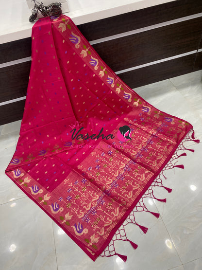 Banarasi - Heritage Meenakari Silk - Pink Shade - VVBHS014