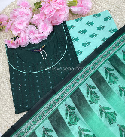 Ready Made - Semi Patiyala 3(pc) Set - Printed Cotton - VVRSP001