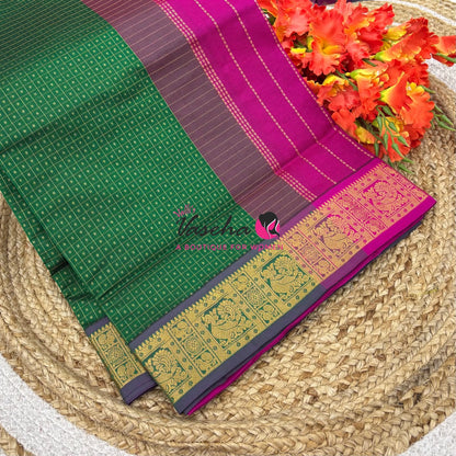 Semi Silk Cotton Saree | Lakshadeepam |VVSSC009