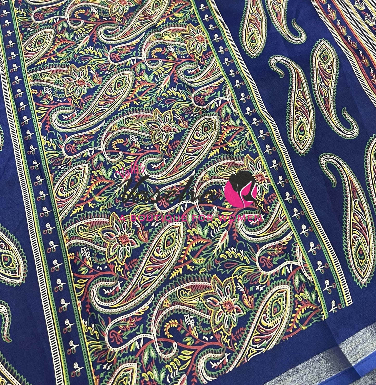 Casual Wear - Fancy Printed Silk  - Navy Blue Shade - VVFPS001