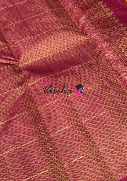 Pure Kanchipuram Silk Saree - Pazhum Pazhamum Checks - VVPS017