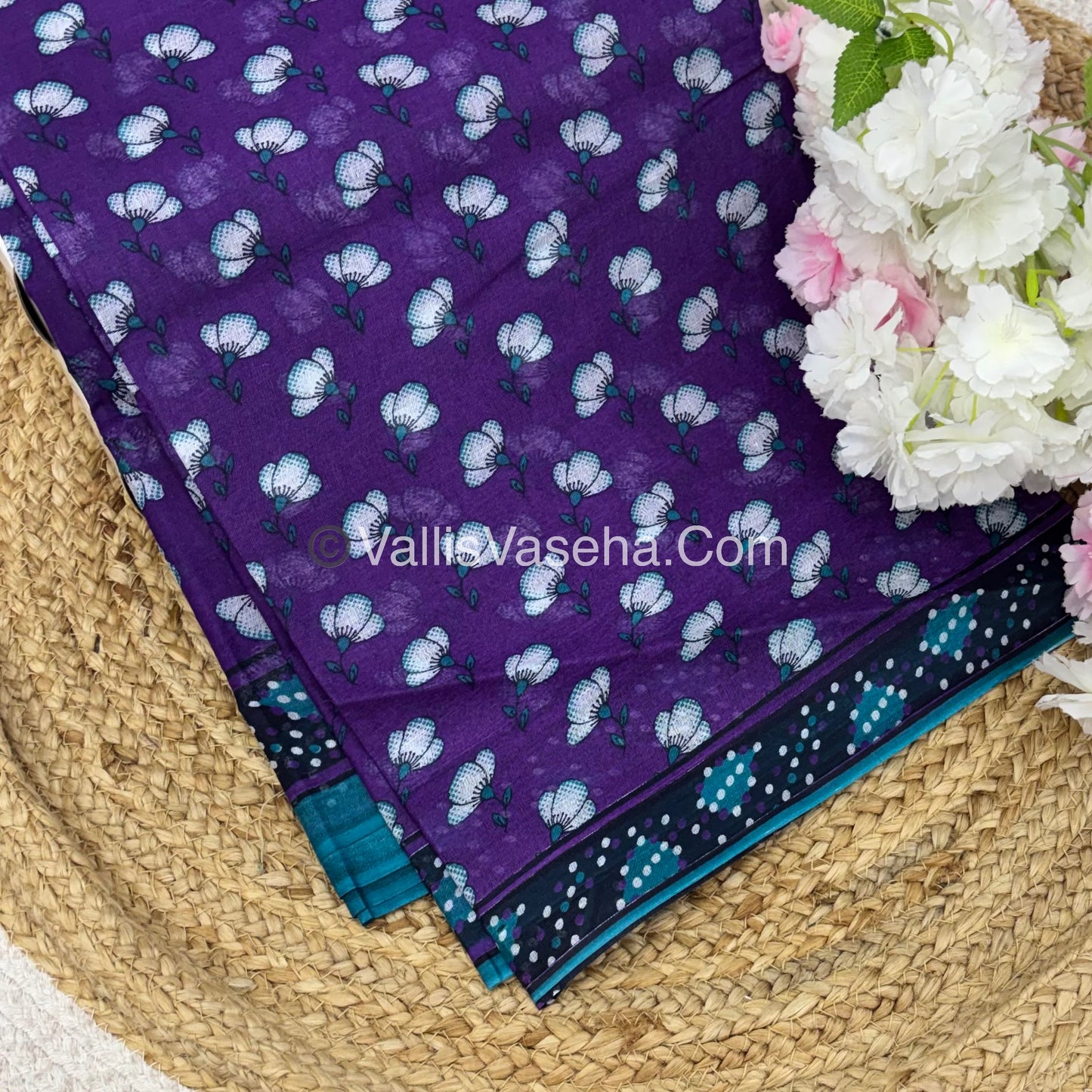 Pure Cotton Voile Saree | VVPVC003