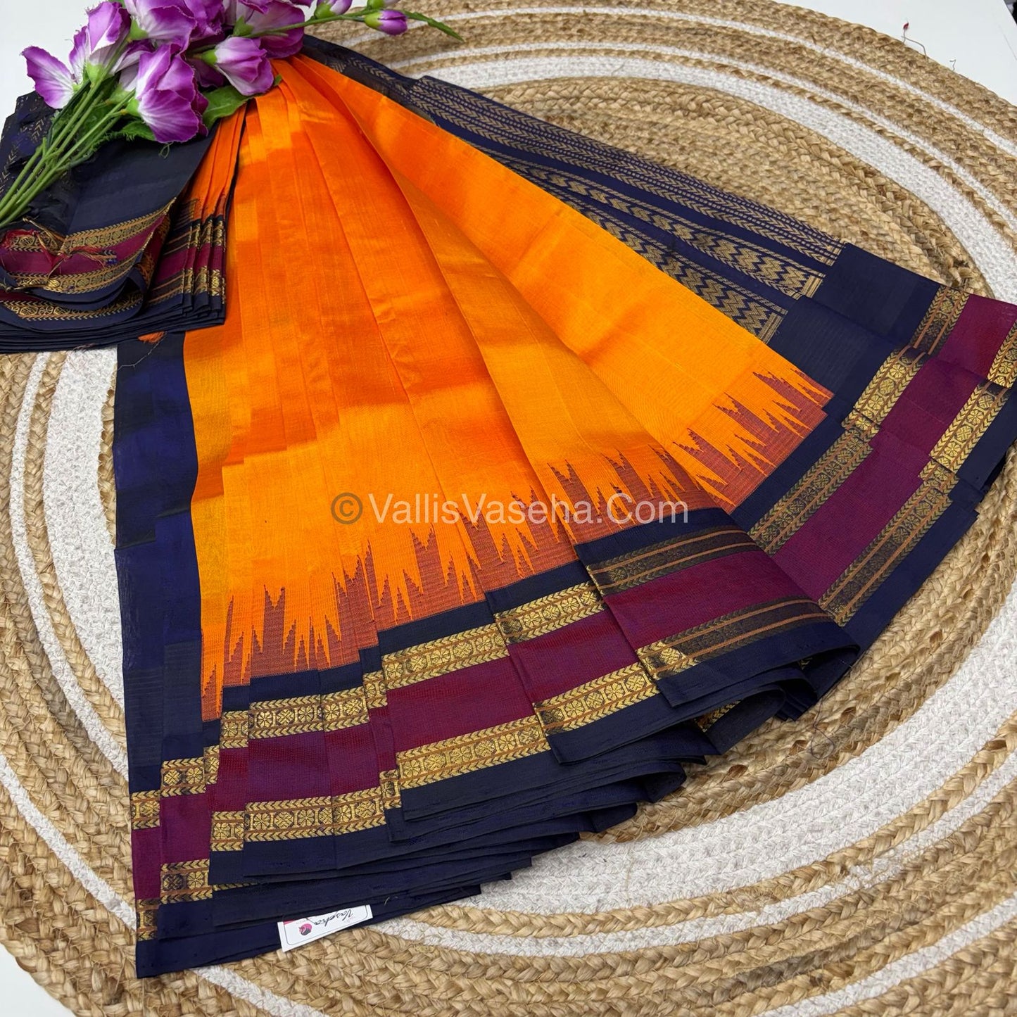 15% Offer Saree - Pure Korvai Silk Cotton - VVDS004