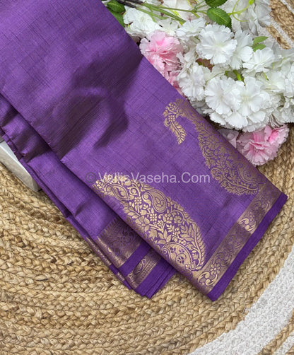 Semi Tussar Silk - Big Mango - ￼Lavender Shade - VVSTS002