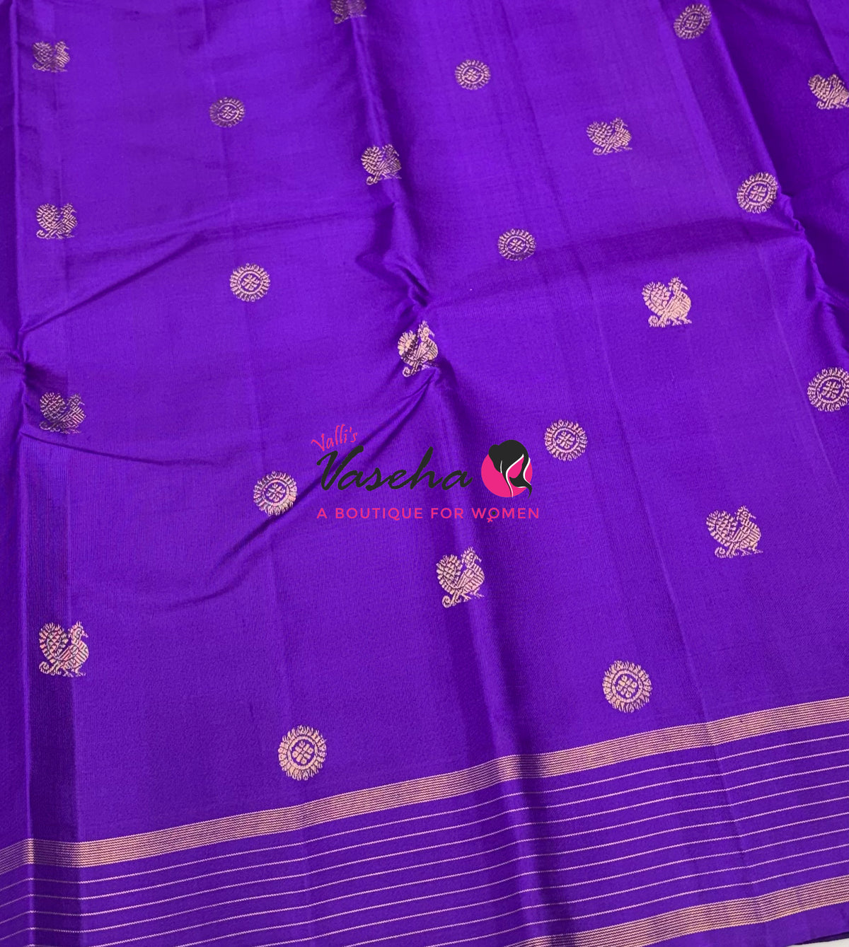 Pure Kanchipuram Silk Saree - Purple Shade - VVPS100