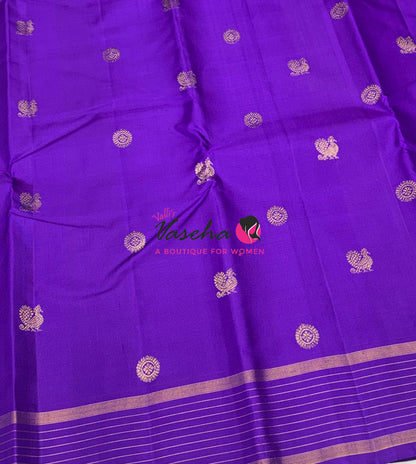 Pure Kanchipuram Silk Saree - Purple Shade - VVPS100