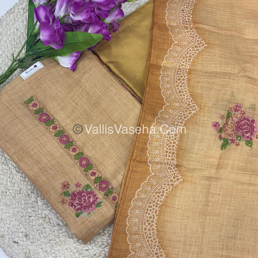 Tissue Linen Salwar Material  | VVUSM017