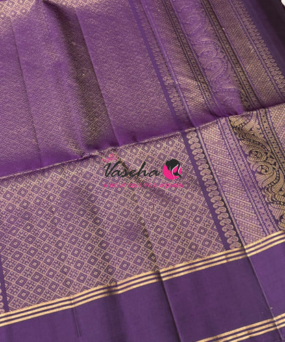 Pure Soft Silk Saree  - Pink & Purple Combo - VVPSS145