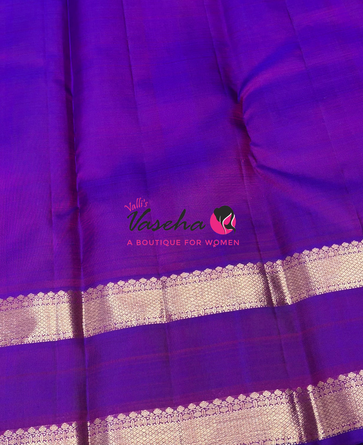 Pure Kanchipuram Silk Saree - Purple Shade - VVPS095