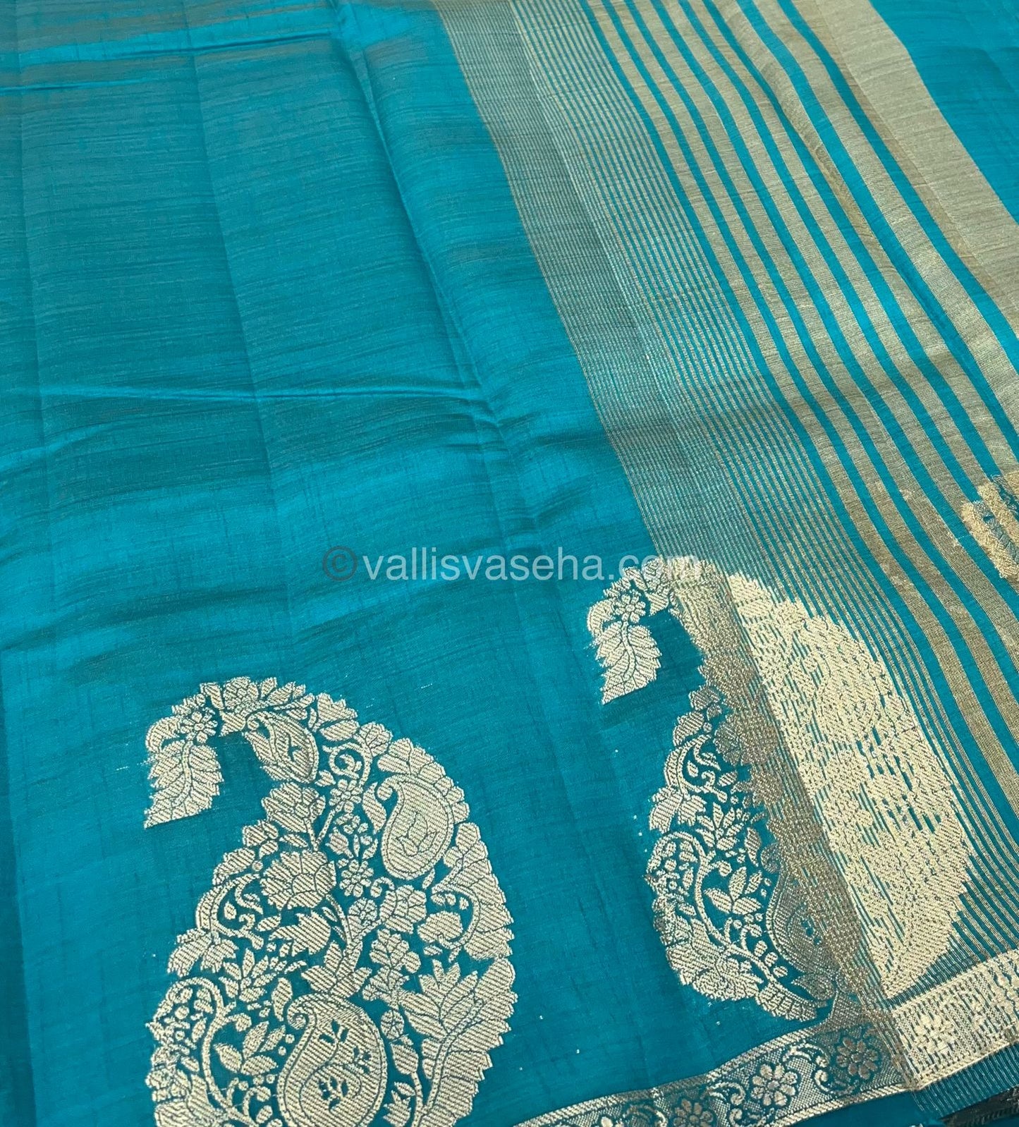 Semi Tussar Silk - Ramar Blue Shade - VVSTS002