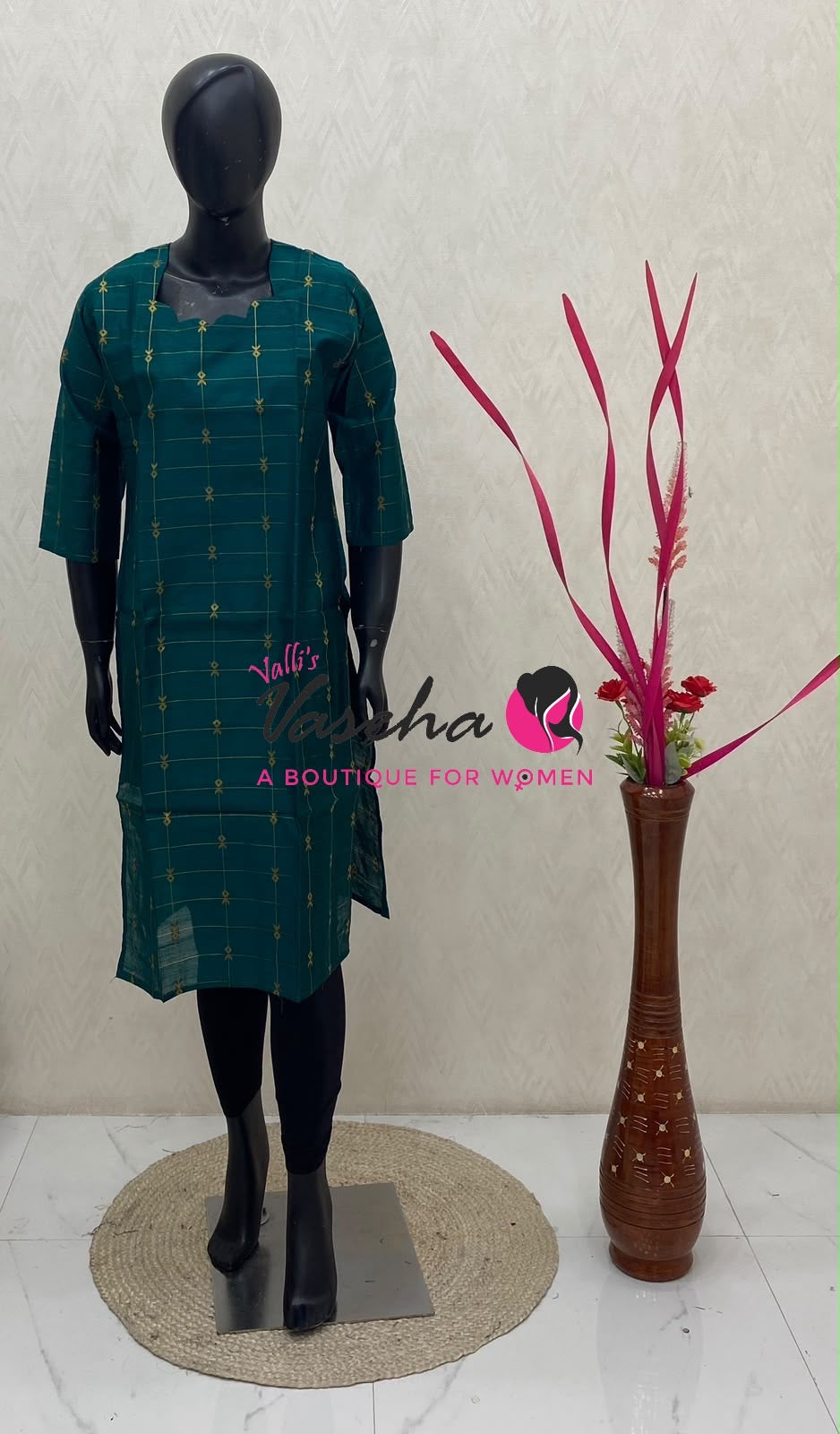 Ready Made - Semi Raw Silk - Kurti - VVSRK003