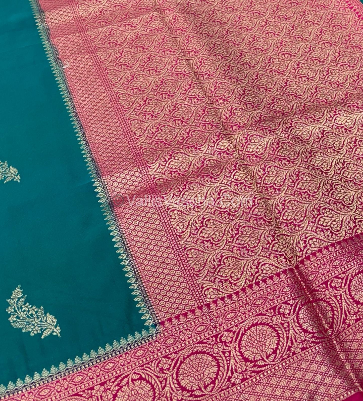 Premium Viscose Saree - Blue & Pink Shade - VVPV001