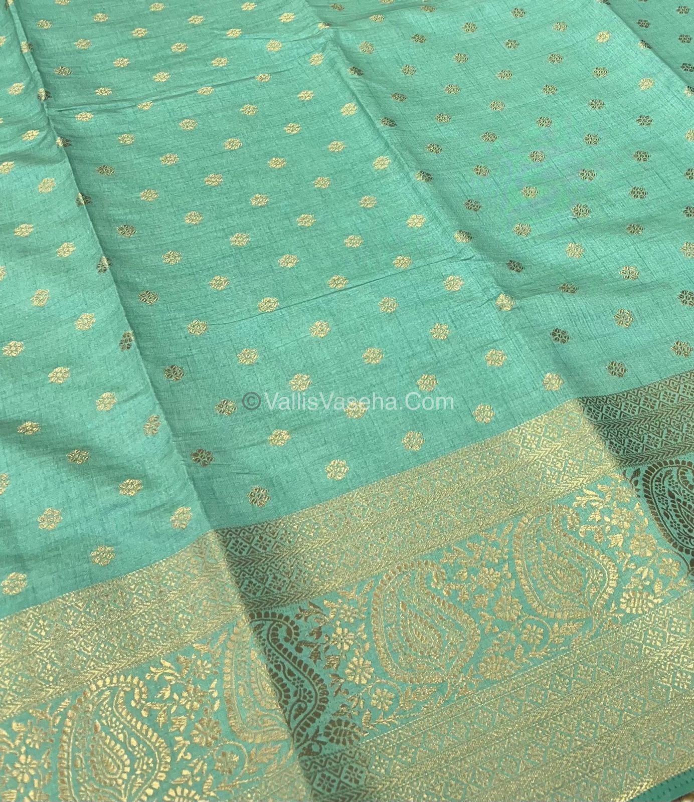 Semi Tussar Silk  - Pastal Green Shade  - VVSTS012