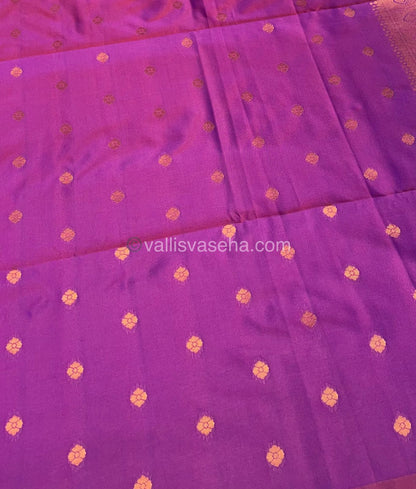 Semi Soft Silk - Border less - Purple Shade -VVSSS007