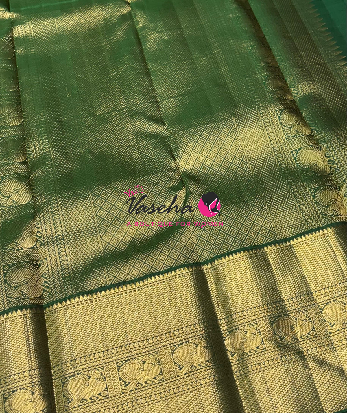 Pure Vintage Korvai Kanchipuram Silk Saree - Yellow & Green Combo - VVPS021