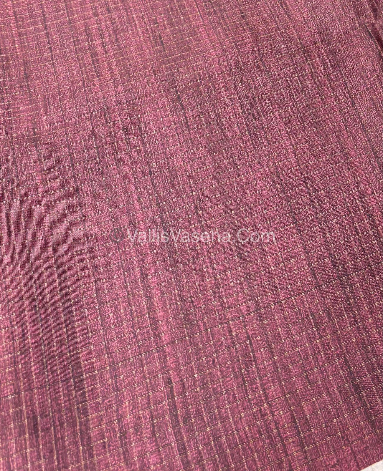 Art Tussar / Art Silk - Green & Purplish Wine - VVATS001