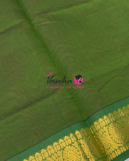 Semi Silk Cotton Saree | Double Leaf Butta Design |VVSSC016