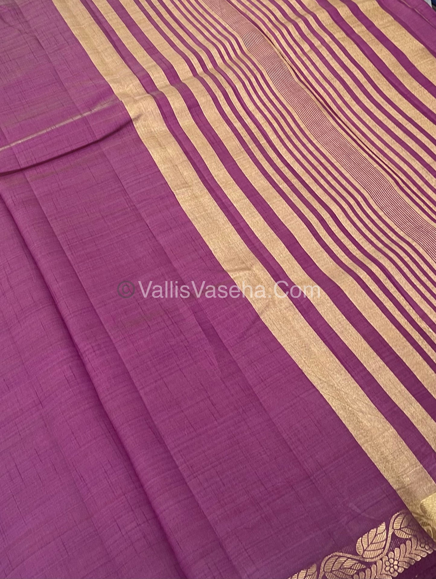 Semi Tussar Silk - Wine Shade - VVSTS003