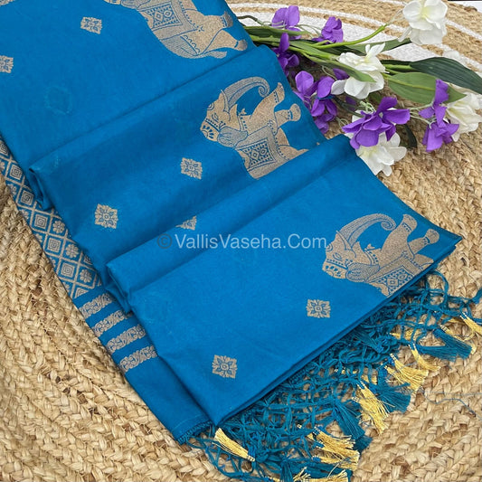 Mulberry Semi Silk - Ramar Blue Shade - VVMSS001