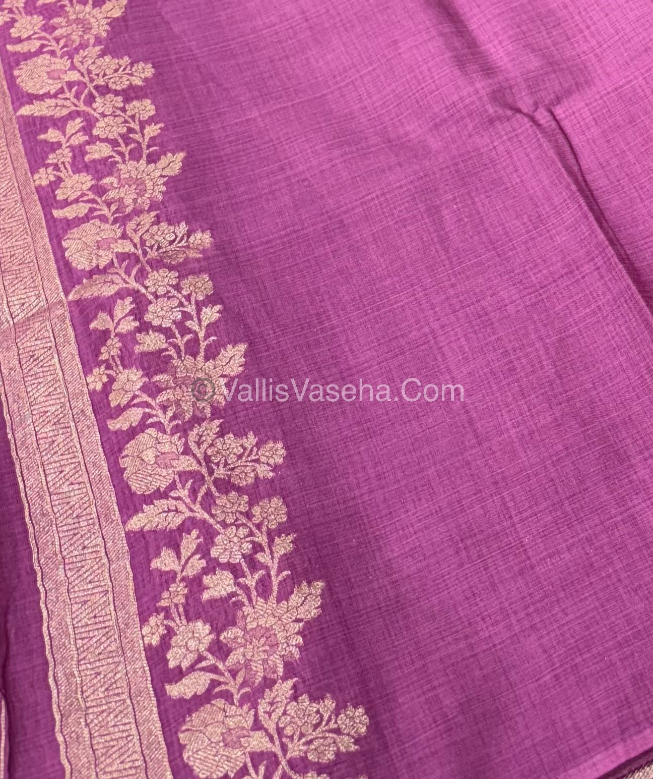 Banarasi - Heritage Silk - Semi Kathan Silk - Onion Pink Shade - VVBHS008