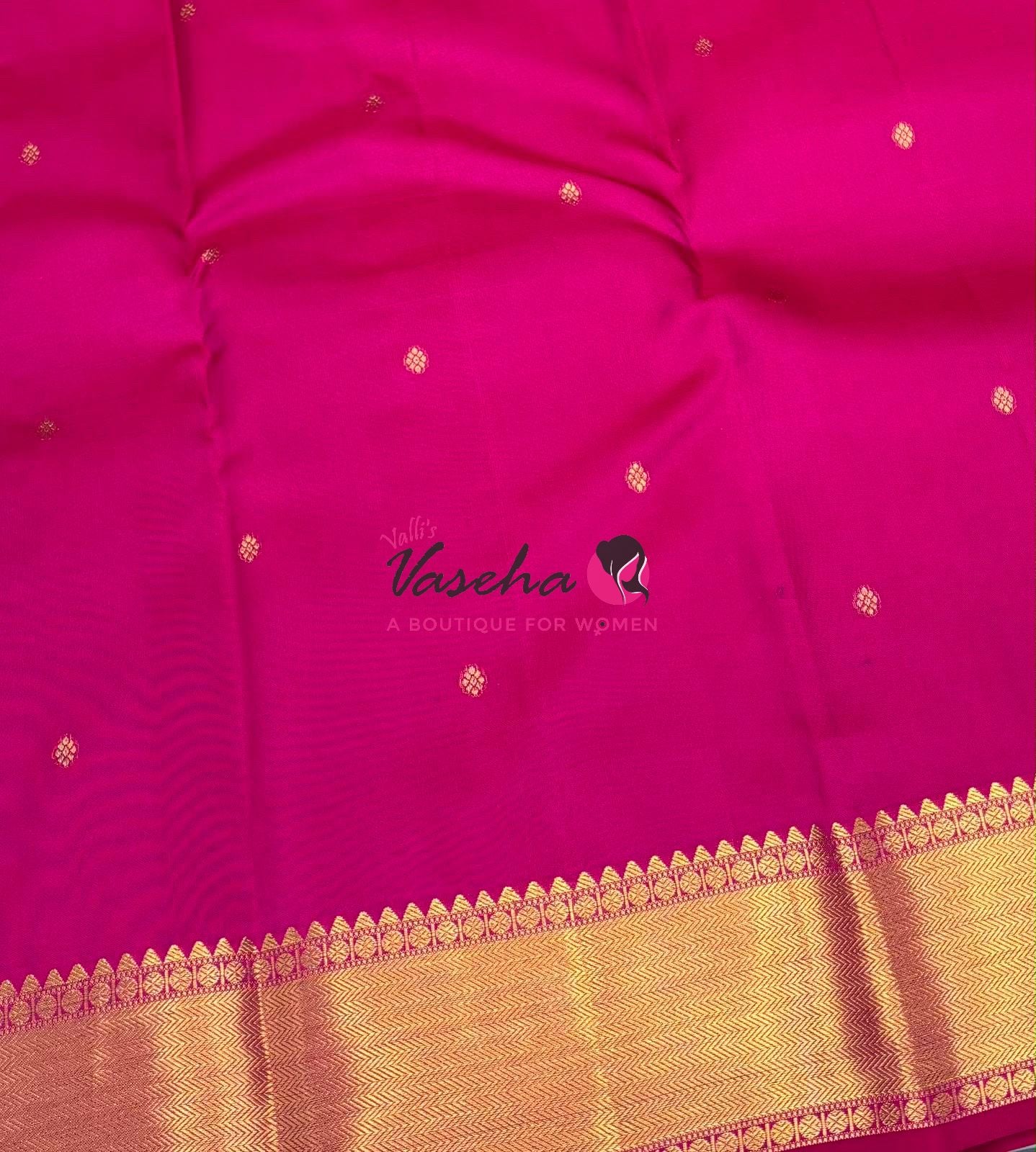 Pure Kanchipuram Silk Saree - Pink  Shade  - VVPS056