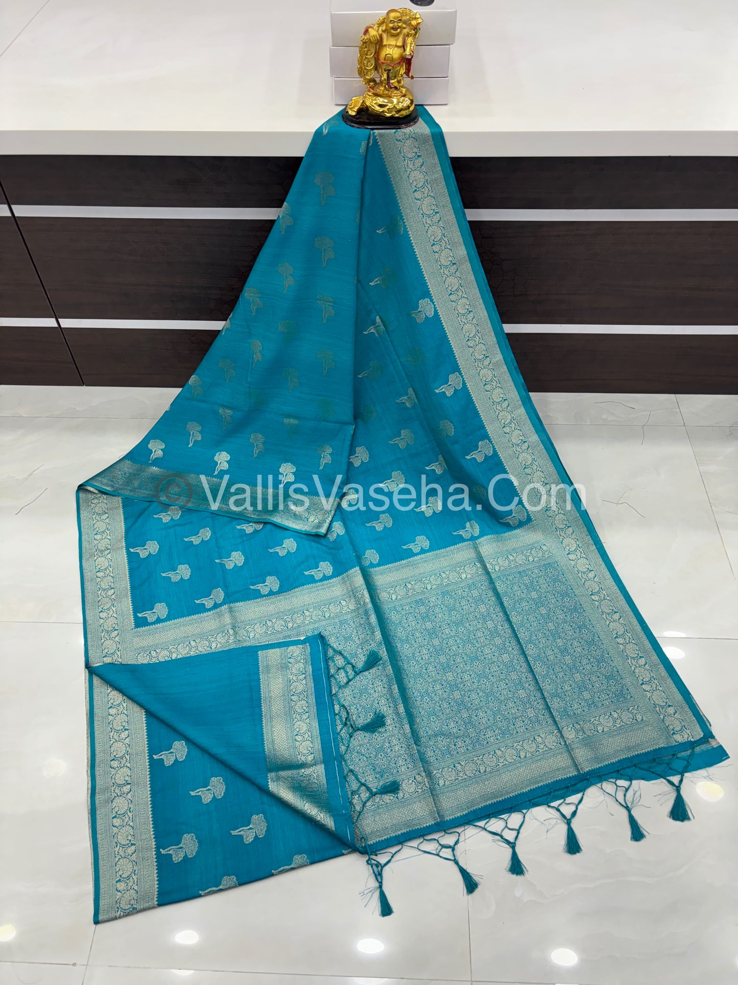 Banarasi - Heritage Silk - Semi Kathan Silk -Blue Shade - VVBHS010
