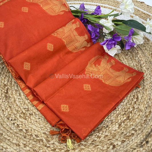 Mulberry Semi Silk - Rust Orange Shade - VVMSS001