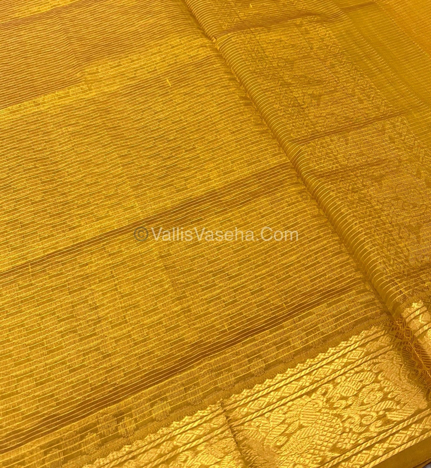 Pure Silk Cotton Sarees - Vairavoosi Lines - Red & Mustard Yellow- VVPSC005