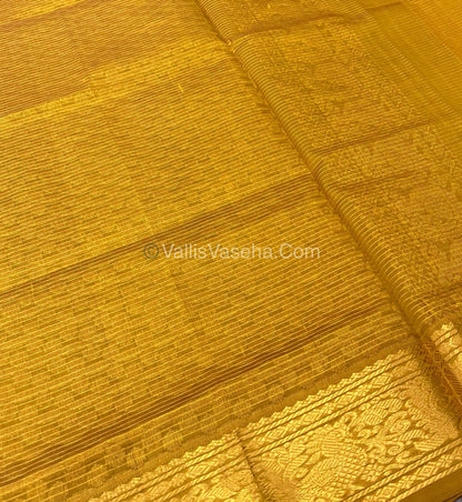 Pure Silk Cotton Sarees - Vairavoosi Lines - Red & Mustard Yellow- VVPSC005