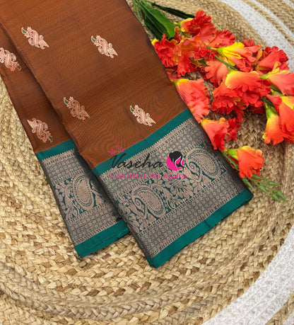Half Mix - Pure Soft Silk Saree - VVPSS031