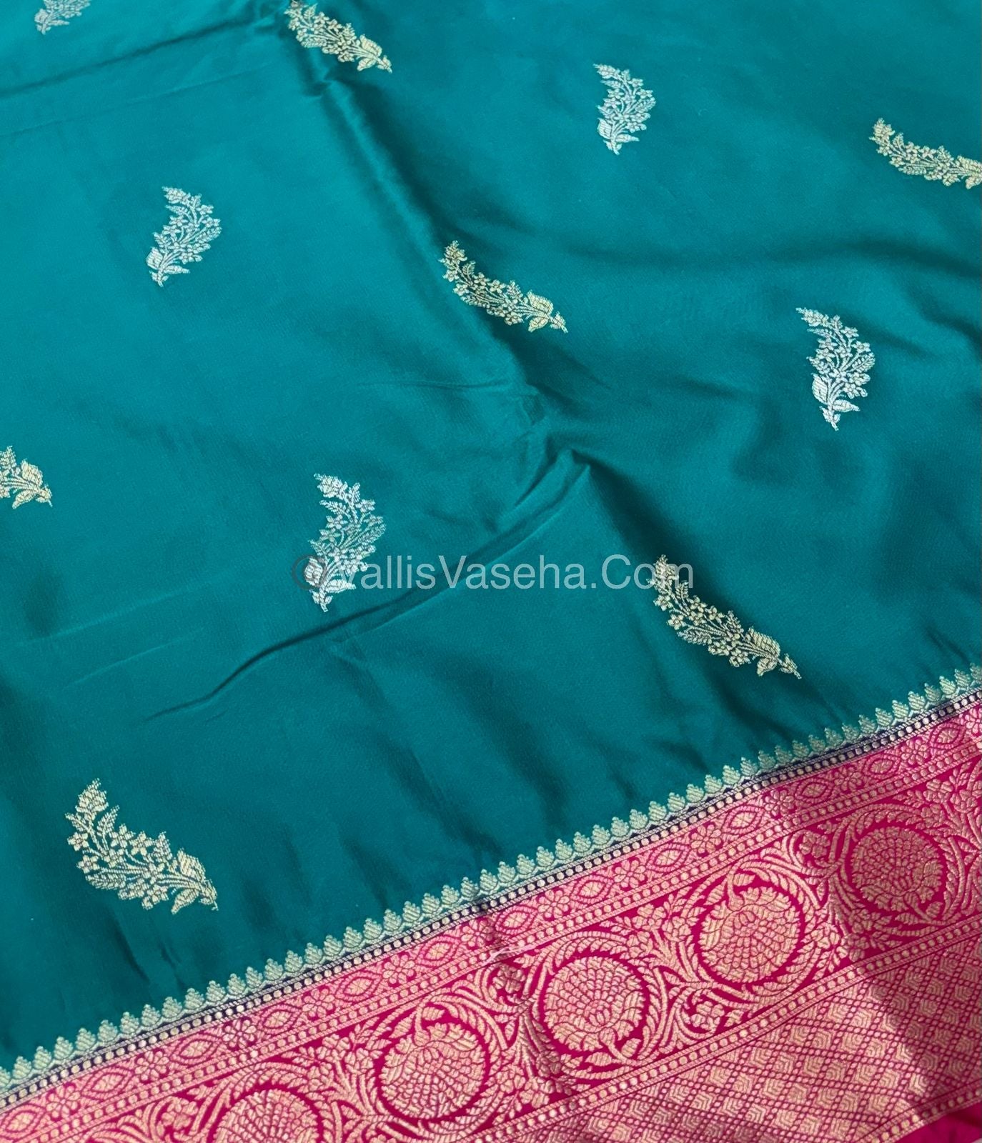 Premium Viscose Saree - Blue & Pink Shade - VVPV001