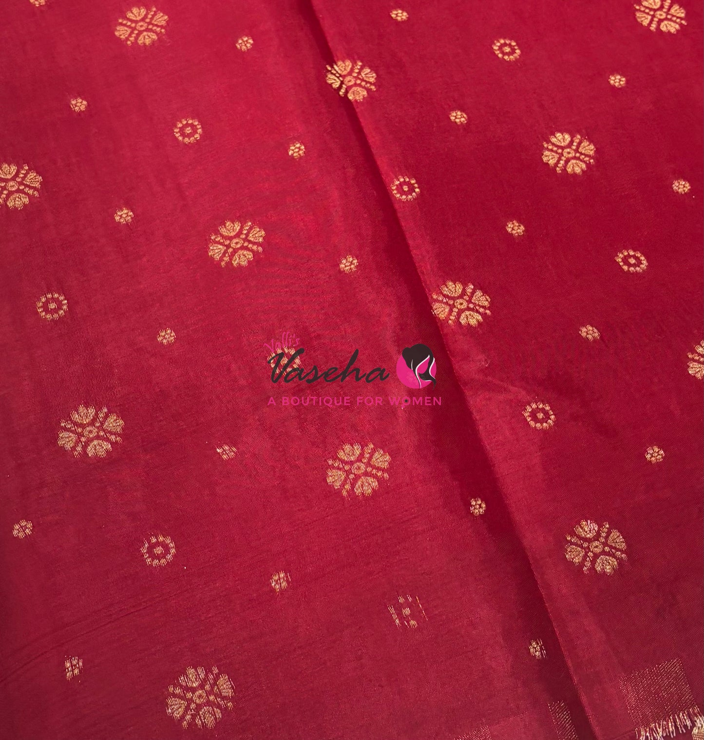 Semi Mysore Crepe Silk  - Maroon Shade - VVSMC004