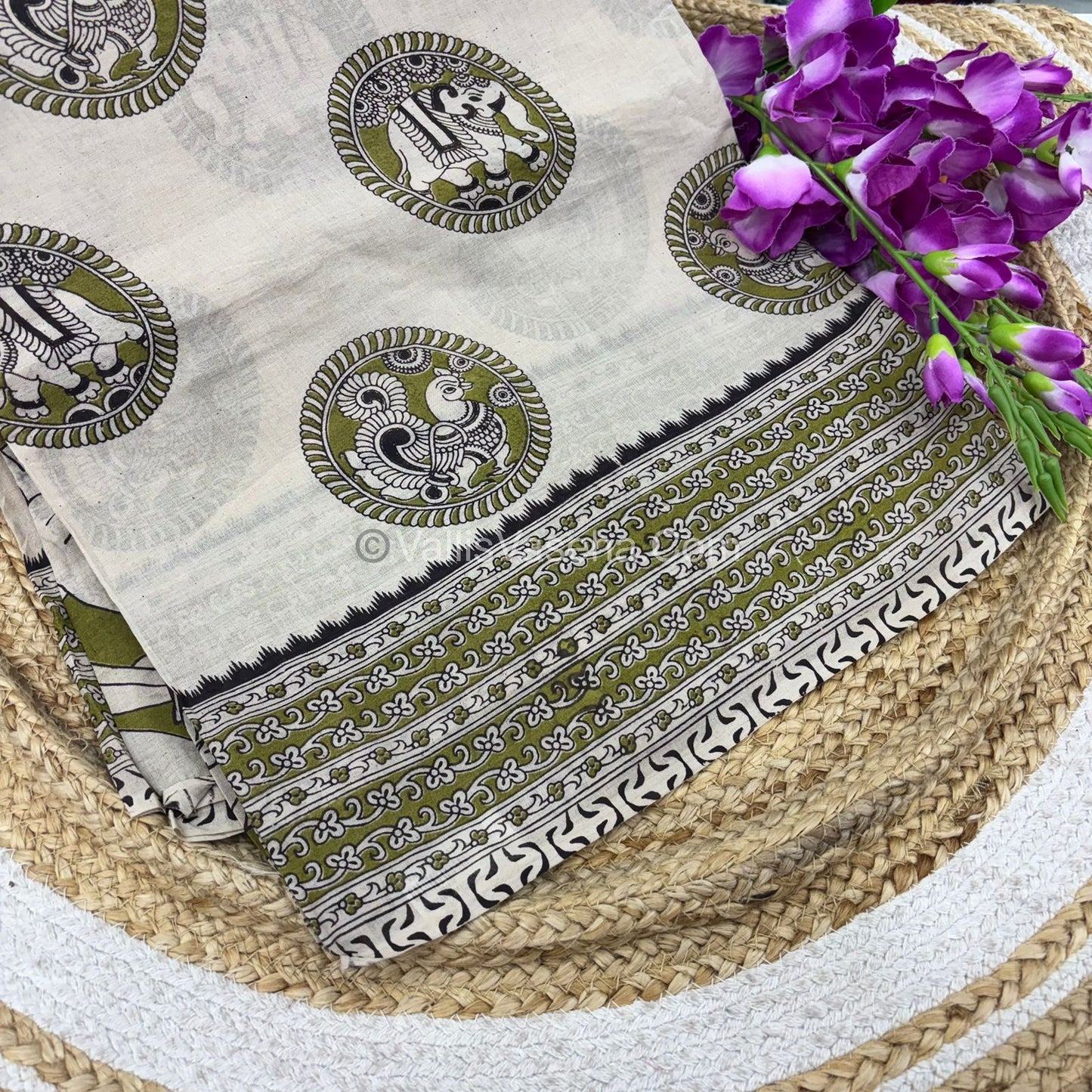 Pure Kalamkari Cotton Saree - VVPKC002